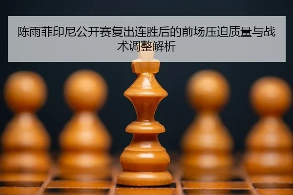 陈雨菲印尼公开赛复出连胜后的前场压迫质量与战术调整解析